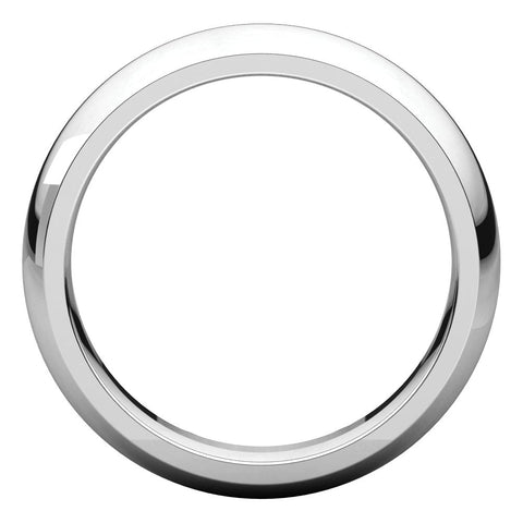 10k White Gold 5mm Comfort Fit Band, Size 12.5