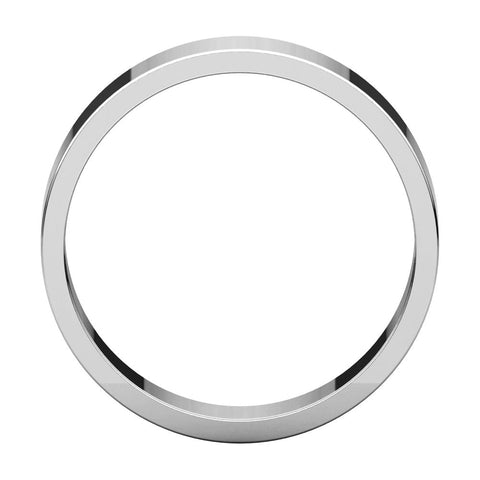 10k White Gold 5mm Flat Band, Size 10