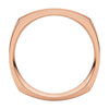 14k Rose Gold 4mm Square Comfort Fit Band, Size 10.5