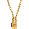 14k Yellow Gold Pink Tourmaline 16" Necklace