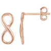 Infinity Earrings in 14K Rose Gold