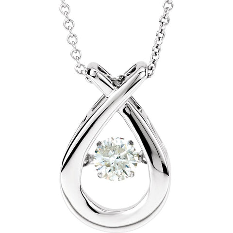 14k White Gold 3/8 CT Diamond 18" Mystara® Necklace