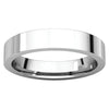 10k White Gold 4mm Flat Comfort Fit Band, Size 6