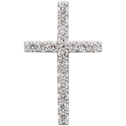 Platinum 1/6 CTW Petite Diamond Cross Pendant