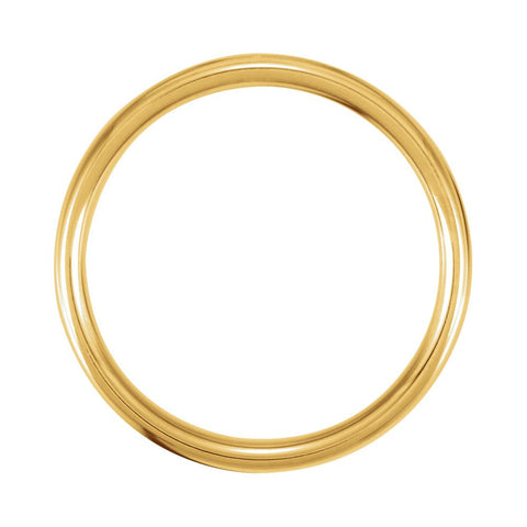 14k Yellow Gold 3.5mm Euro-Style Light Comfort-Fit Wedding Band Size 7