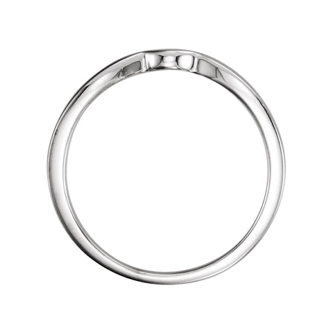 14k White Gold #8 Band for Tulipset® Ring, Size 6