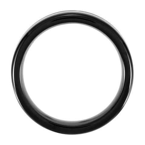 Cobalt 7.5mm Grooved Black PVD Design Band, Size 10