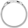 14k White Gold Infinity-Inspired Ring, Size 7