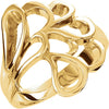 Metal Fashion Ring in 14k Yellow Gold ( Size 6 )