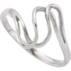 Metal Fashion Ring in 14k White Gold ( Size 6 )