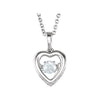 14K White Gold 1/6 Ct Diamond Heart 18-Inch Necklace