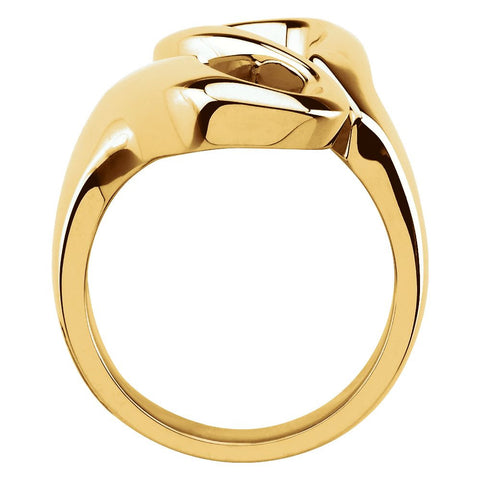 14k Yellow Gold Freeform Ring , Size 6