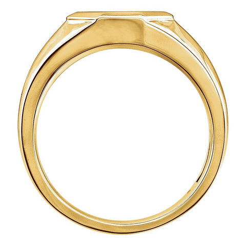 14k Yellow Gold Men's Signet Ring, Size 10