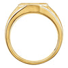 14k Yellow Gold Men's Signet Ring, Size 10