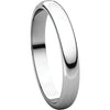 10k White Gold 4mm Half Round Light Band, Size 6