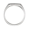 Sterling Silver 5545 9x11mm Solid Oval Signet Ring, Size 7