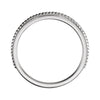 14k White Gold Stackable Bead Ring, Size 7