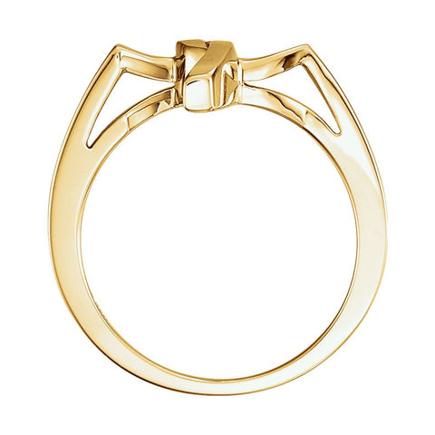 18k Yellow Gold Cross Ring, Size 7