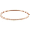 1/3 CTTW Stackable Diamond Bangle Bracelet in 14k Rose Gold