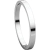 10k White Gold 2mm Flat Band, Size 10