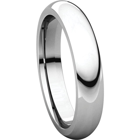 10k White Gold 4mm Comfort Fit Band, Size 11.5