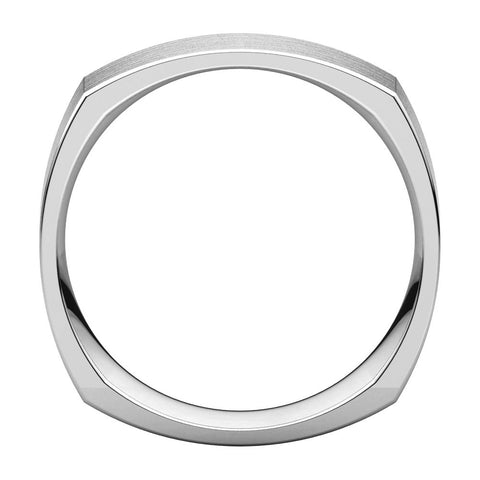 Continuum Sterling Silver 6mm Square Comfort Fit Band, Size 13