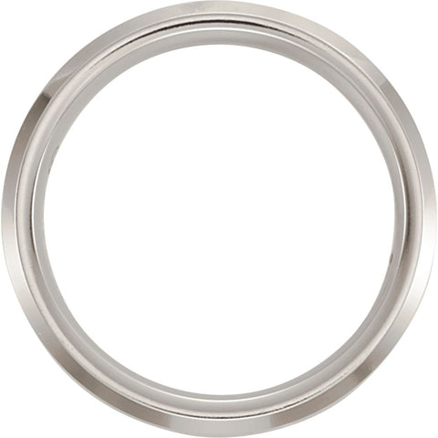 Cobalt 6mm Satin Finish Beveled Band Size 9