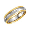 14K Two-Tone Gold 6mm Comfort-Fit Band Size 11