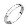 03.00 mm Half Round Band in 10K White Gold ( Size 4.5 )