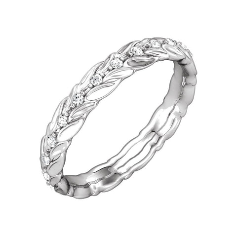 Platinum 1/5 CTW Diamond Sculptural-Inspired Eternity Band Size 7