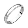 03.00 mm Milgrain Light Wedding Band Ring in 10k White Gold (Size 7 )