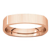 14k Rose Gold 4mm Square Comfort Fit Band, Size 10.5