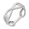 14k White Gold Infinity-Style Ring, Size 7