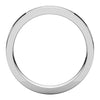 10k White Gold 3mm Flat Comfort Fit Band, Size 6