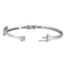 14k White Gold Diamond 3-Stone Bangle Bracelet