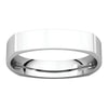 14k White Gold 4mm Square Comfort Fit Band, Size 6