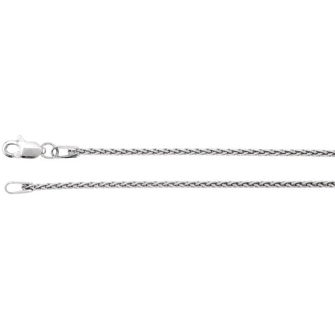 Sterling Silver 1.25mm Wheat 24" Chain