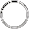 14k White Gold 5mm Half Round Comfort Fit Milgrain Band Size 10