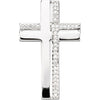 1/4 CTTW Diamond Cross Pendant in 14k White Gold