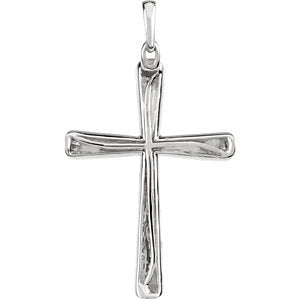 14k White Gold 1/4 CTW Diamond Micro Pavé Cross Pendant