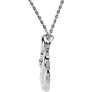 Sterling Silver Embraced by the Heart™ Family Necklace