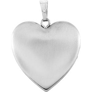 Sterling Silver Heart Locket with Cross