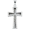 30.00x20.00 mm Cross Pendant in 10K White Gold