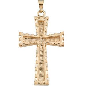 14k Yellow Gold Cross Pendant