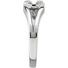 14k White Gold Split Shank for Peg Head, Size 7