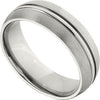 Titanium 7mm Grooved & Satin Finished Band Size 10